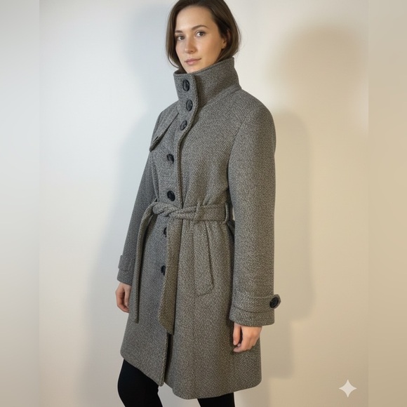 Worthington Jackets & Blazers - Worthington Charcoal Herringbone wool blend Blazer belted women’s